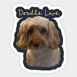 Doodle Dog Love Sticker